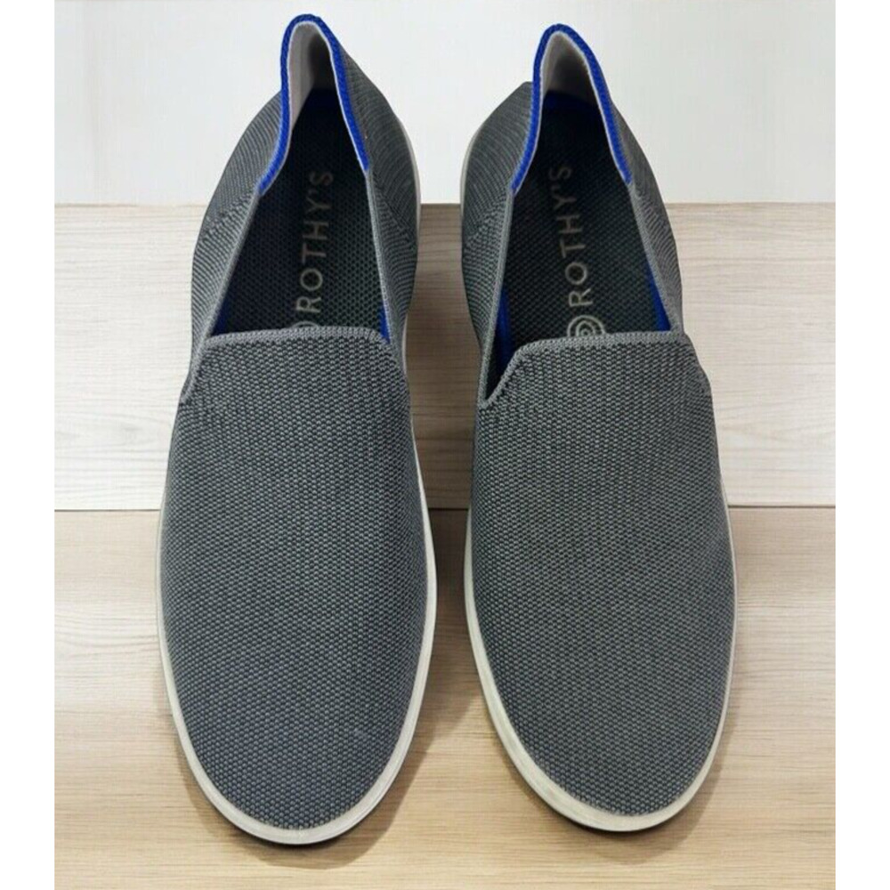 *Read* Rothy’s The Original Slip On Sneaker Steel Gray & Blue Women’s Size 9.5 - Picture 15 of 16